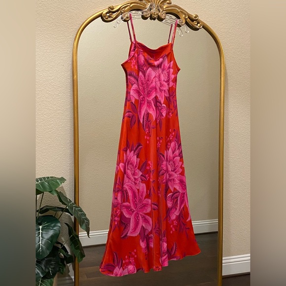 FARM Rio Summer Fruit Maxi Slip Dress Size L - Picture 5 of 16
